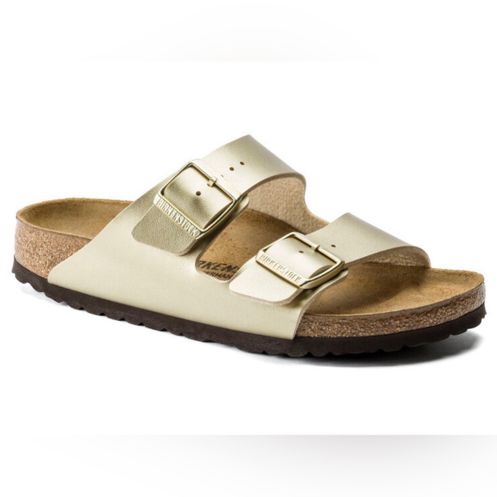 BIRKENSTOCK Arizona Birko-Flor Sandals - Gold